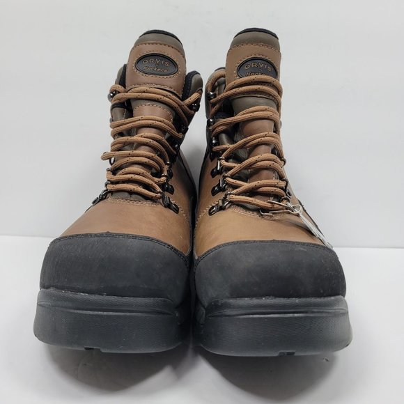 Orvis by Korkers Men's Hiking Vibram Removable Soles Brown Boots 3R40 US Size 11 - Picture 3 of 8